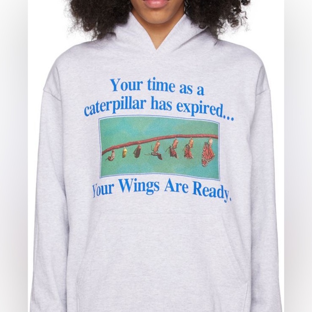 ONLINE CERAMICS Keep Going, and Going, and Going Hoodie in Gray